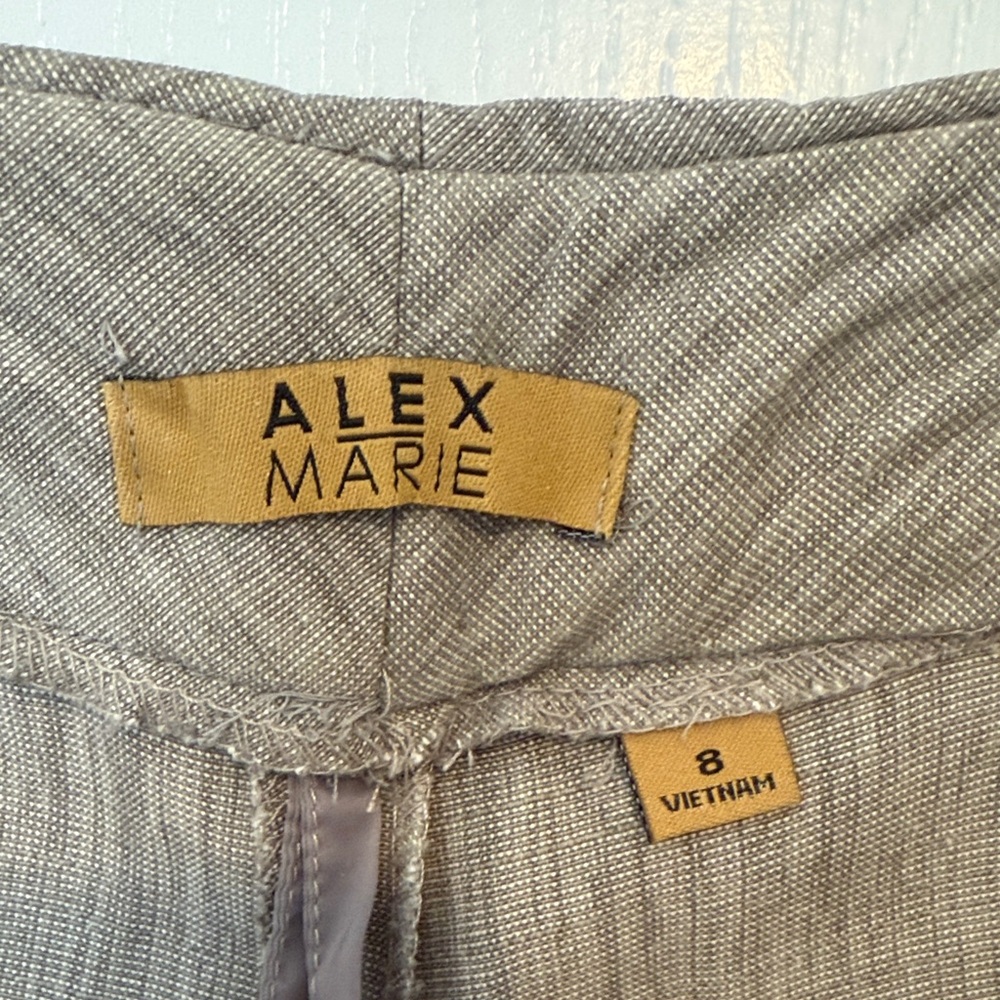 Women's Alex Marie Classic Light Gray Trouser Pants Size 8 - Picture 3 of 13
